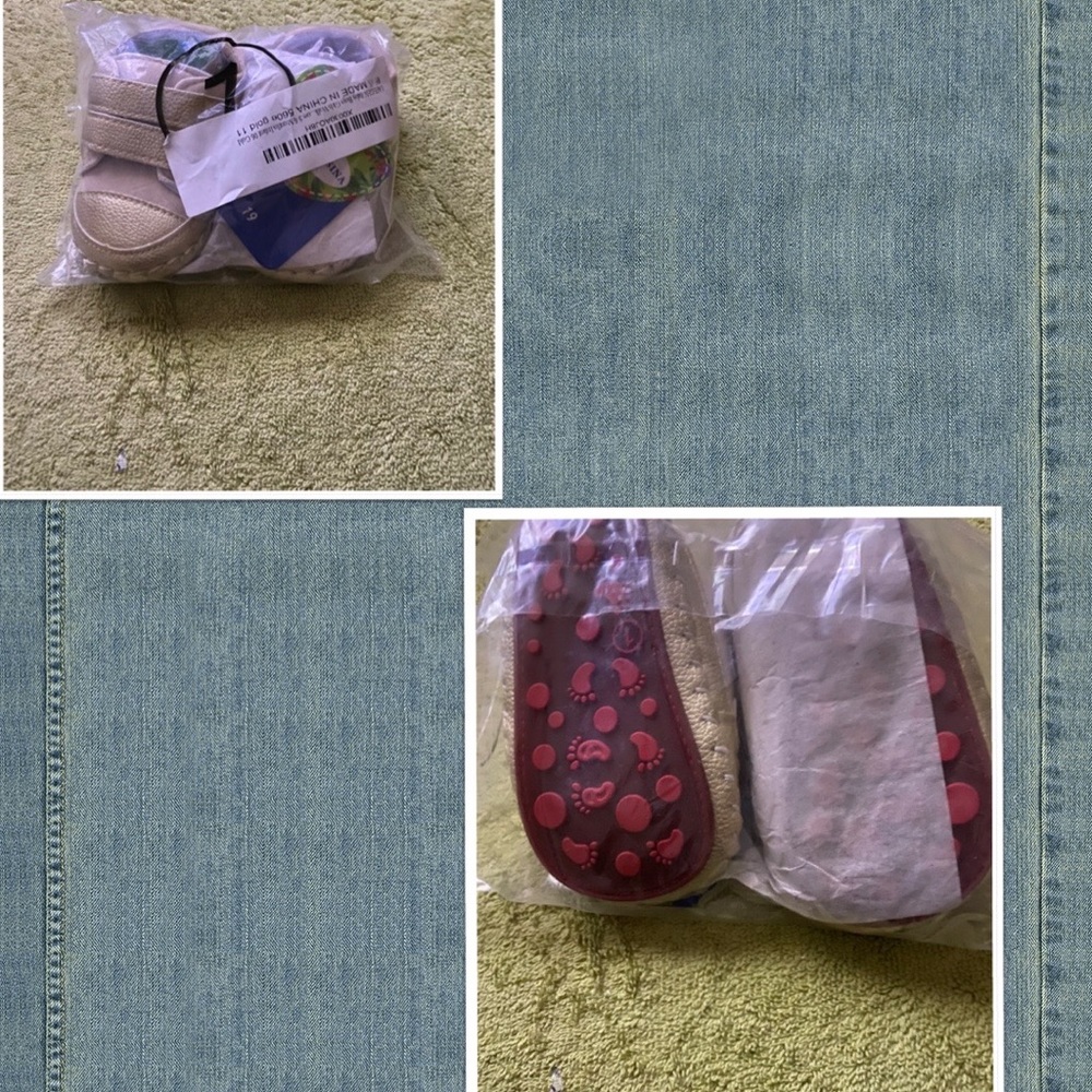 Girls infant size 1 hard bottom walkers